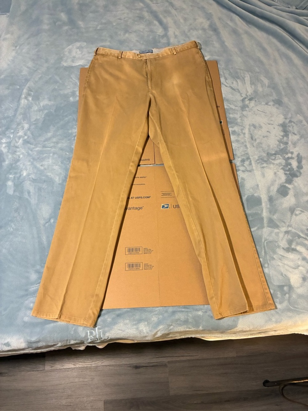 Peter Millar Golf Pants Mens 36 Pima Cotton Beige Pleated Chino Casual Regular